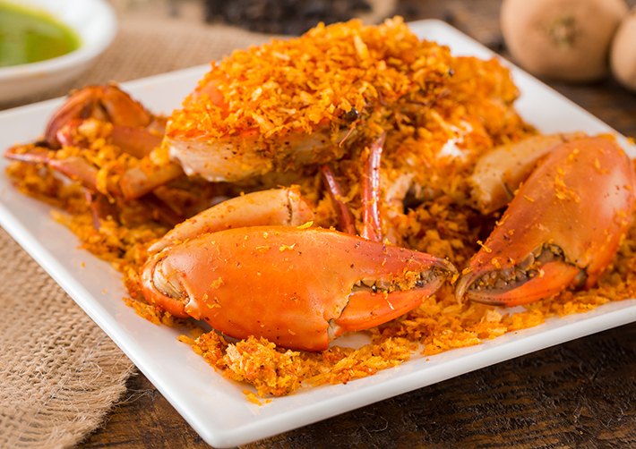 Cua gạch rang muối